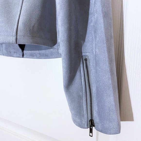 LUNA MOON faux-suede light blue size L jacket - Picture 7 of 8